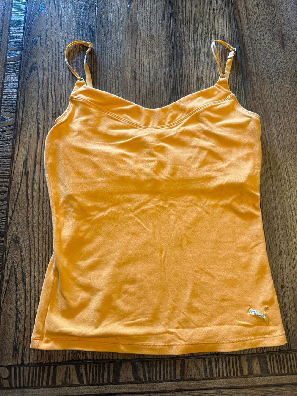 Puma Orange Spaghetti-Strap Camisole